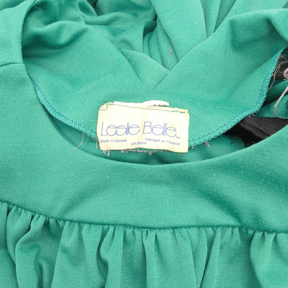 Leslie Belle Vintage Emerald Midi Dress - Made in Canada - Picture 7 of 12